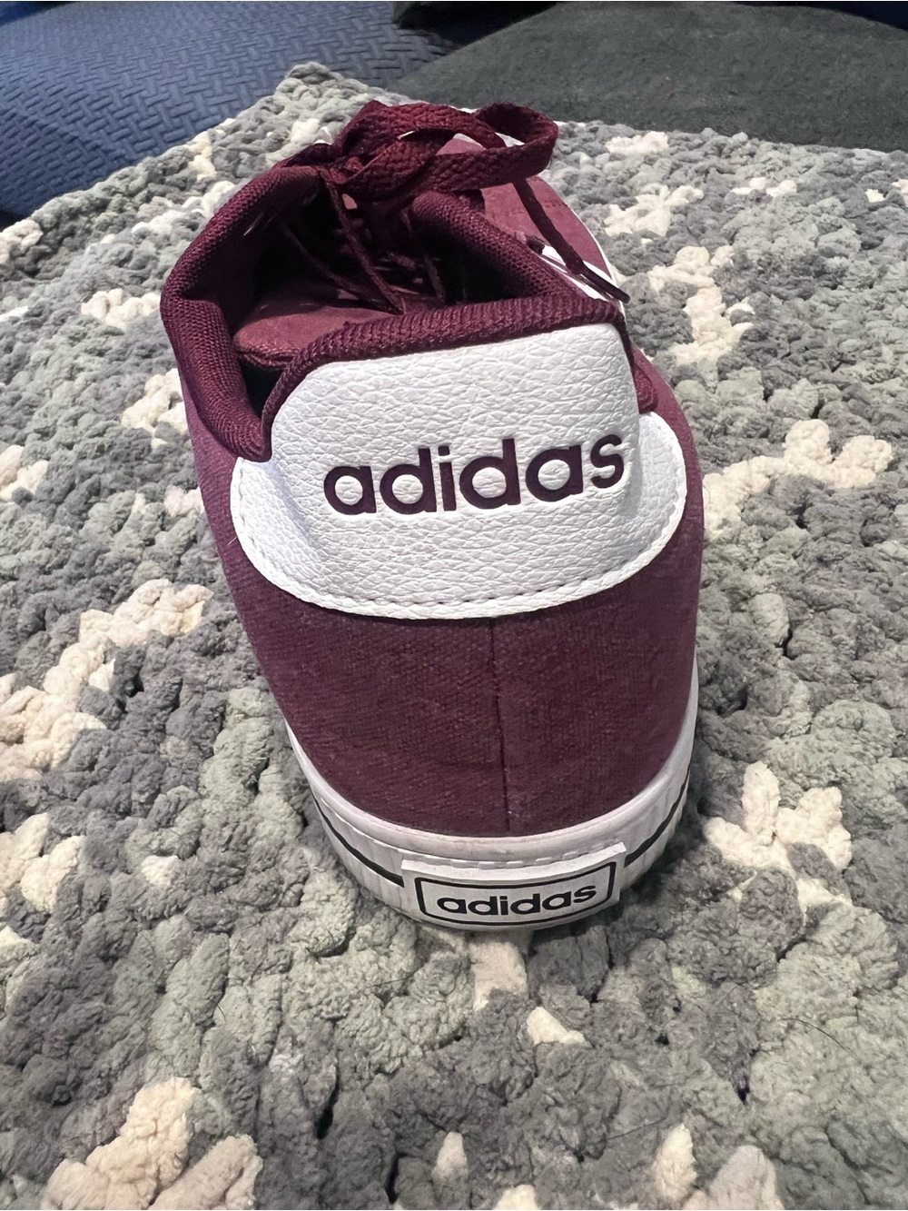 Adidas Daily 3.0 Canvas Sneakers Burgundy Maroon Men's - Picture 8 of 9
